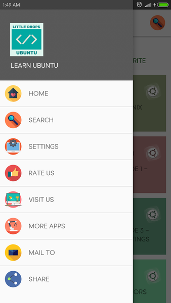 Learn Ubuntu - Guide - Image screenshot of android app