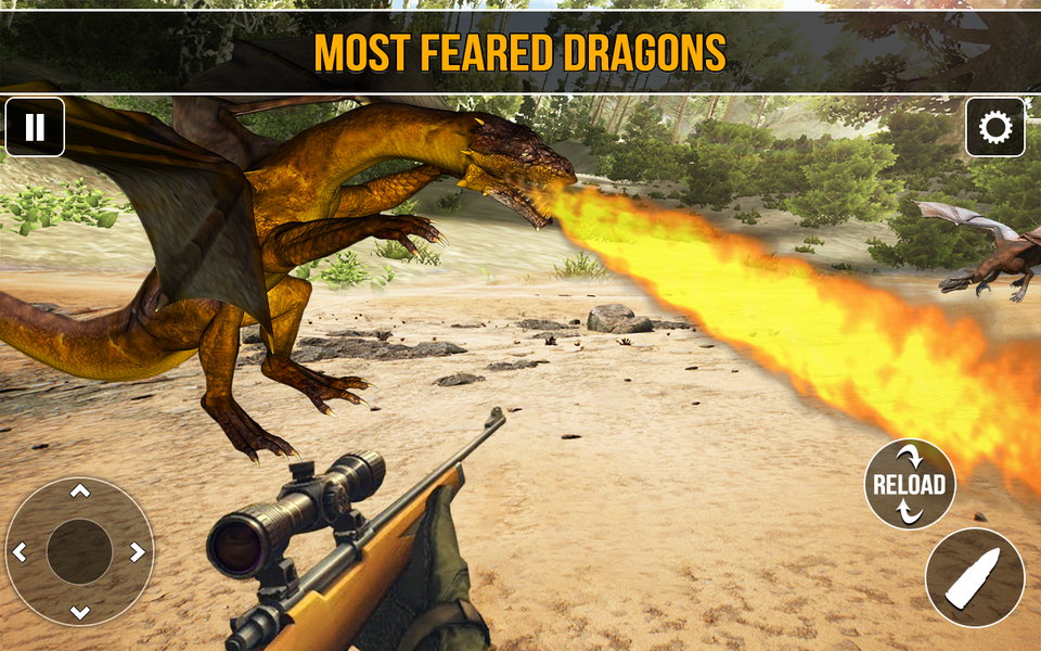 Dragon Shooting Dragon Games - Gameplay image of android game