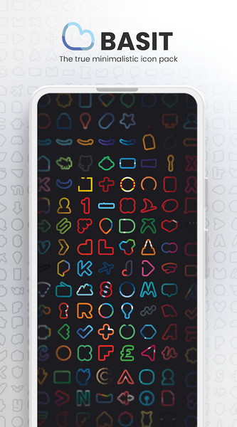 BASIT Icon Pack - عکس برنامه موبایلی اندروید