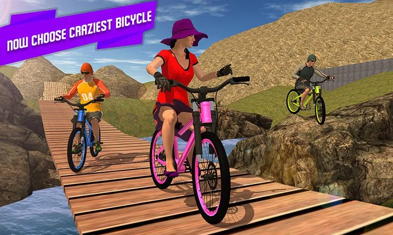 BMX Offroad Bicycle Rider Game - Gameplay image of android game