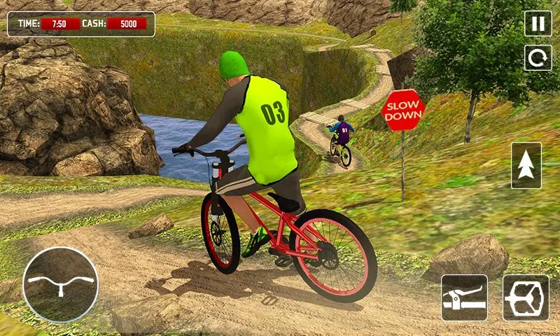 BMX Offroad Bicycle Rider Game - Gameplay image of android game