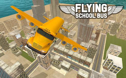 Flying School Bus Sim 2017 - Gameplay image of android game