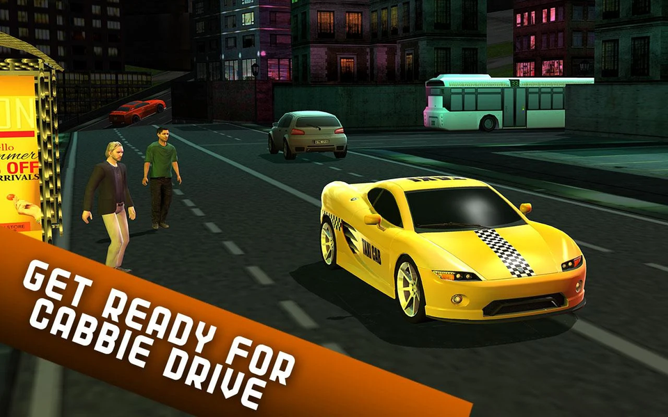 USA City Taxi Driver Mania Fun - Gameplay image of android game