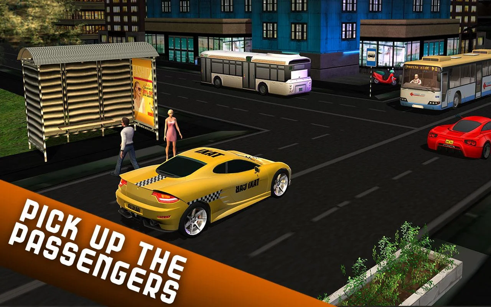 USA City Taxi Driver Mania Fun - Gameplay image of android game
