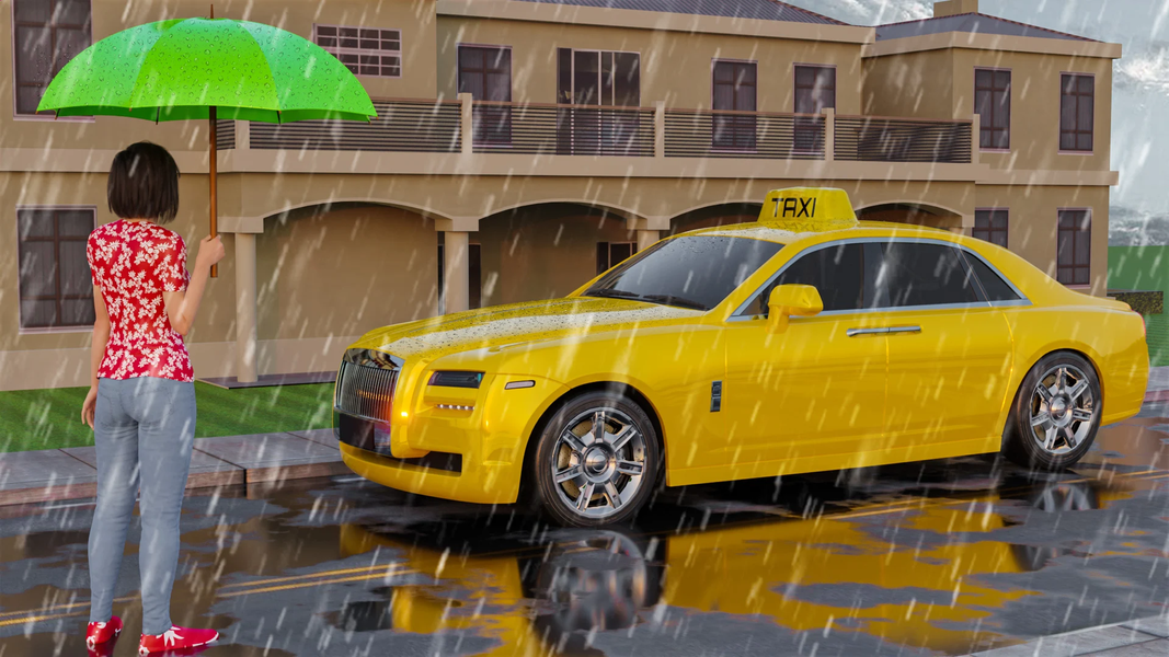 USA City Taxi Driver Mania Fun - Gameplay image of android game