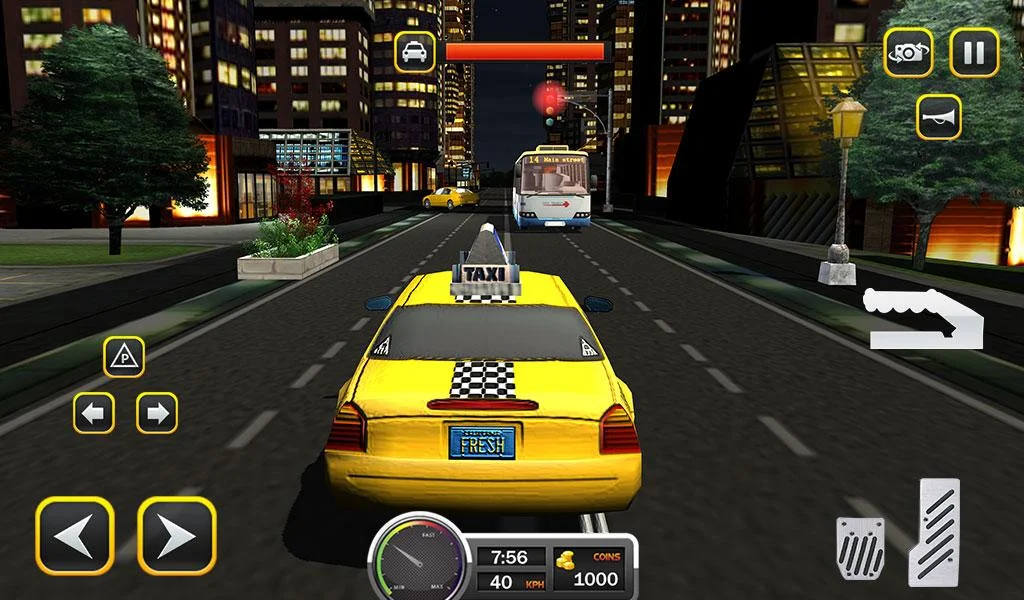 USA City Taxi Driver Mania Fun - Gameplay image of android game