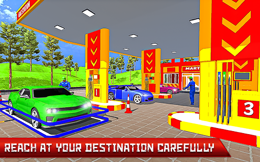 New Gas Station Car Driving Sim: Car Parking Games - Gameplay image of android game