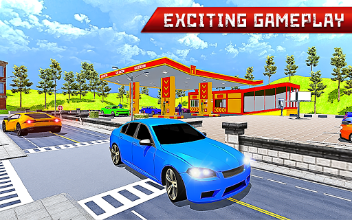 New Gas Station Car Driving Sim: Car Parking Games - Gameplay image of android game