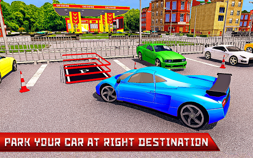 New Gas Station Car Driving Sim: Car Parking Games - Gameplay image of android game