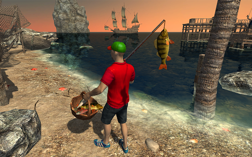Reel Fishing Simulator 3D Game - Gameplay image of android game