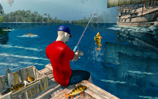 Reel Fishing Simulator 3D Game - Gameplay image of android game