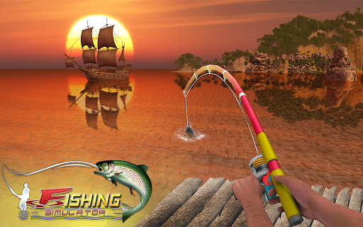 Reel Fishing Simulator 3D Game - Gameplay image of android game
