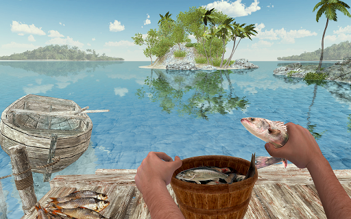 Reel Fishing Simulator 3D Game - Gameplay image of android game