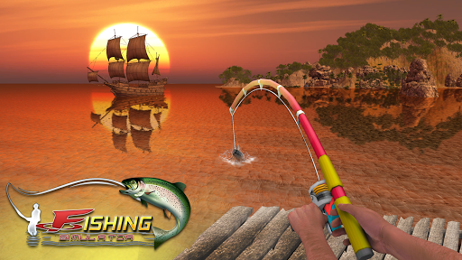 Reel Fishing Simulator 3D Game - Gameplay image of android game