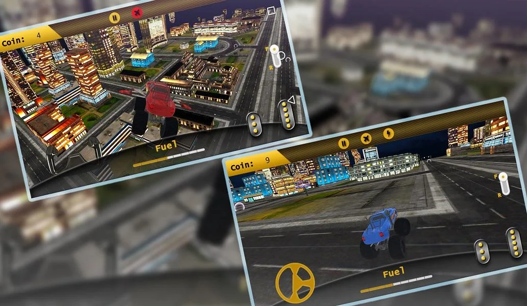 3D Monster Truck Pilot Flying - Image screenshot of android app