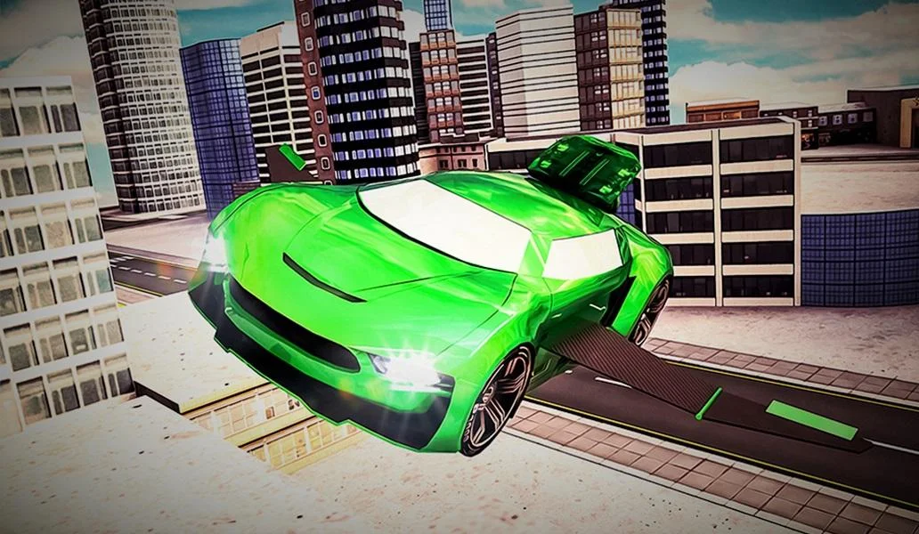 Sport Car Flying Simulator pro - Gameplay image of android game