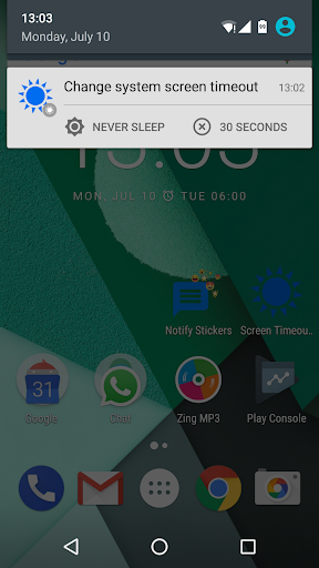 Screen Timeout (Keep Screen On) - Image screenshot of android app