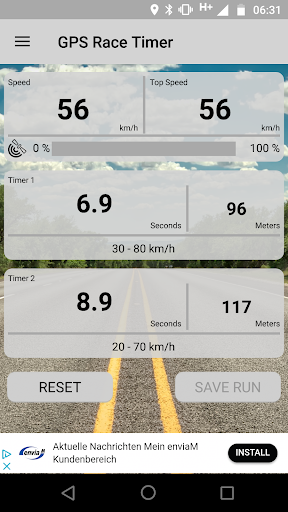 GPS Race Timer - عکس برنامه موبایلی اندروید