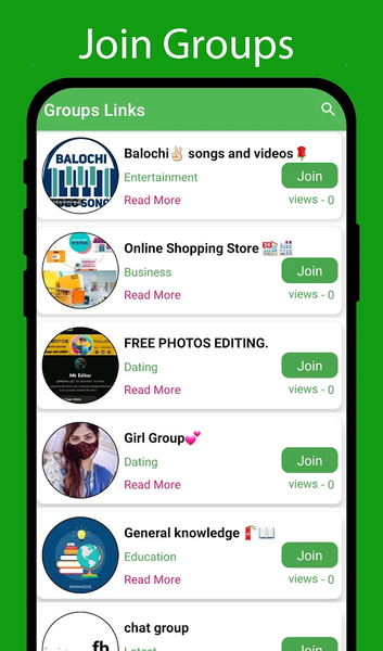 Whats Group Links Join Groups - عکس برنامه موبایلی اندروید