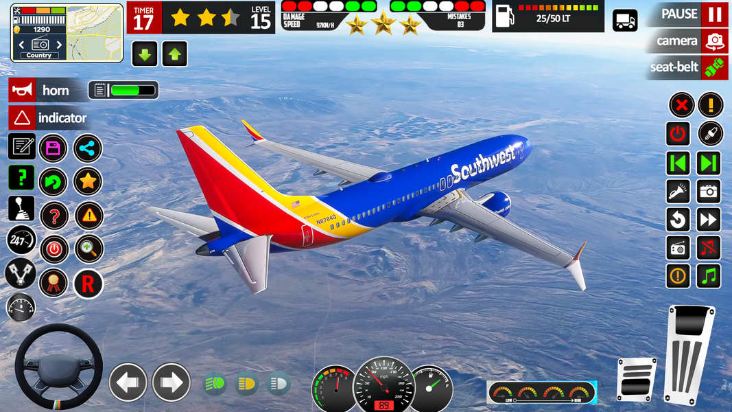 Flight Plane Driving Games - Gameplay image of android game