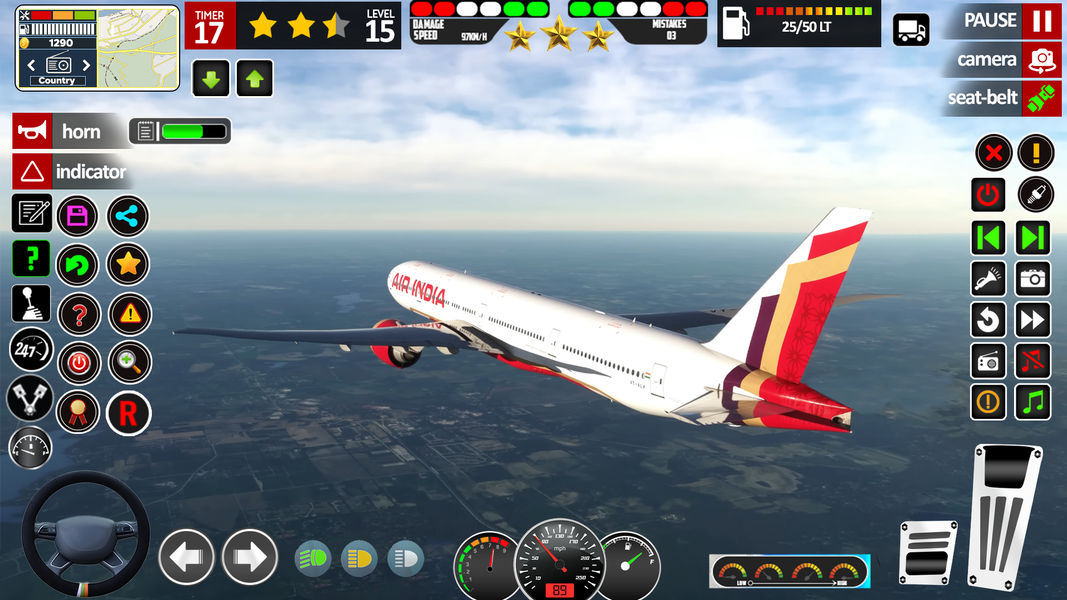 Flight Plane Driving Games - Gameplay image of android game