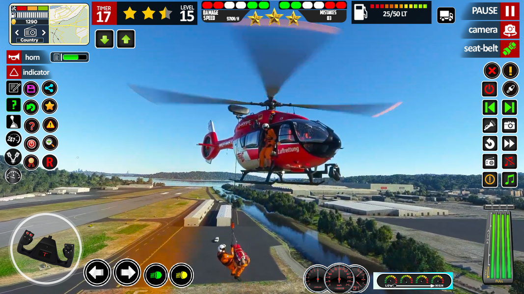 Army Helicopter Simulator Game - Gameplay image of android game