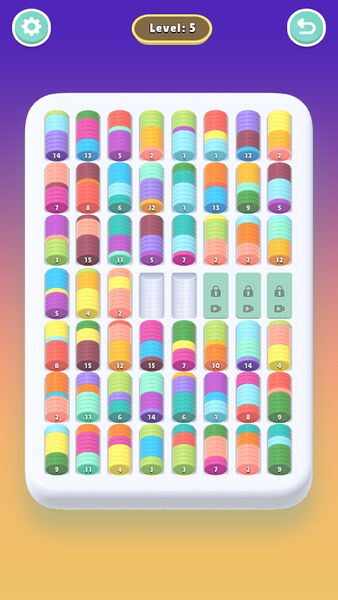 Coin Sort Puzzle - Color Game - Gameplay image of android game