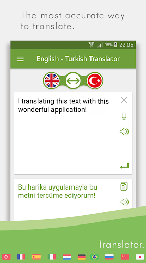 English - Turkish Translator - عکس برنامه موبایلی اندروید