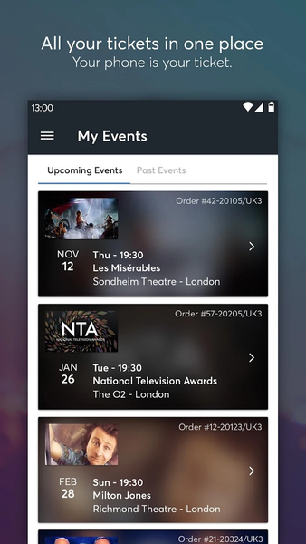 Ticketmaster UK Event Tickets - Image screenshot of android app