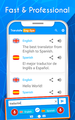 English Spanish AI Translator - Image screenshot of android app