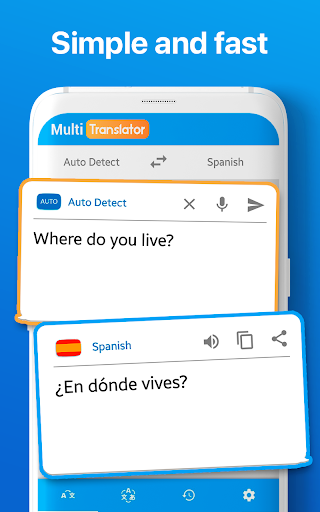 Multi language Translator Text - عکس برنامه موبایلی اندروید