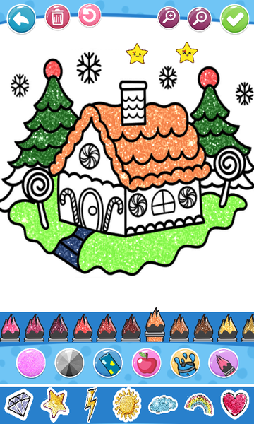 Glitter House Coloring - عکس برنامه موبایلی اندروید