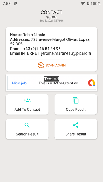 QR Code Scanner - عکس برنامه موبایلی اندروید