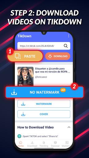 Video Downloader for TikTok - عکس برنامه موبایلی اندروید