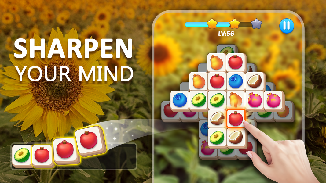 Tile Match - Brain Puzzle game - Gameplay image of android game