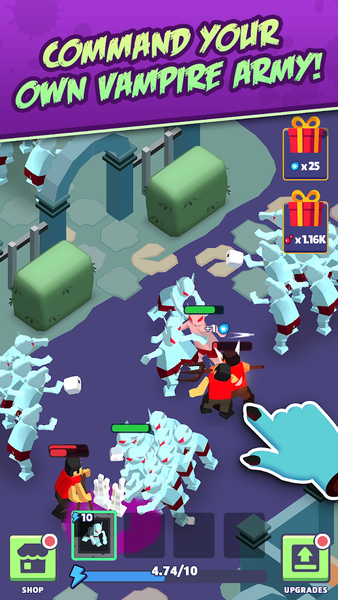 Dracula City Master: Idle Army - Gameplay image of android game