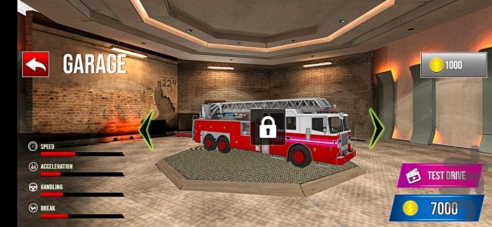 ماشین آتش نشانی جدید - Gameplay image of android game