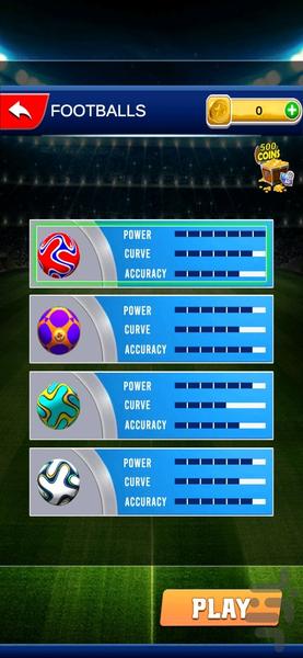 پنالی شوت ضربه آزاد - Gameplay image of android game
