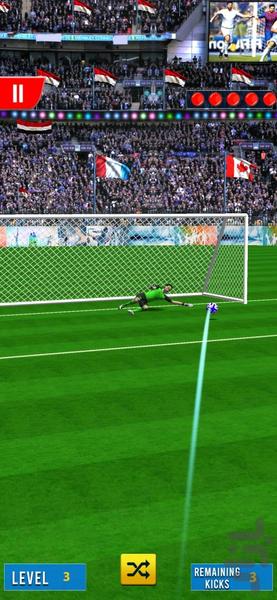 پنالی شوت ضربه آزاد - Gameplay image of android game