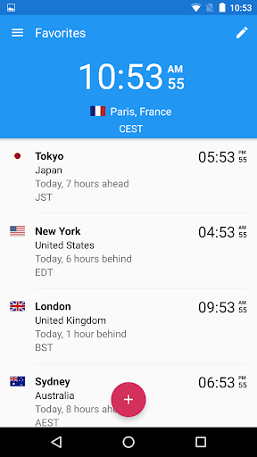 World Clock by timeanddate.com - Image screenshot of android app