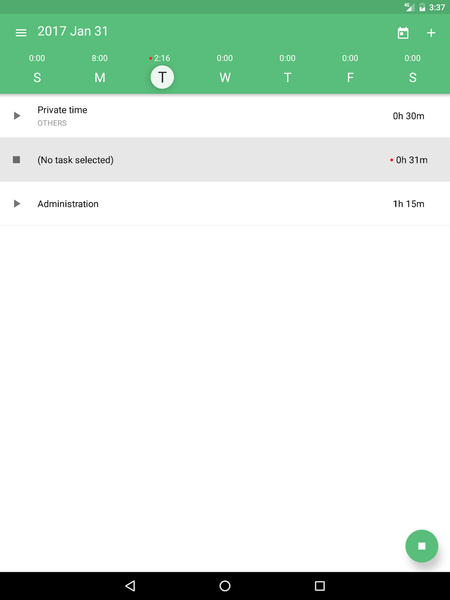 Time Tracking App TimeCamp - عکس برنامه موبایلی اندروید