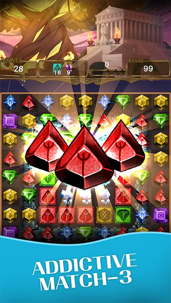 Jewel Valhalla - Gameplay image of android game