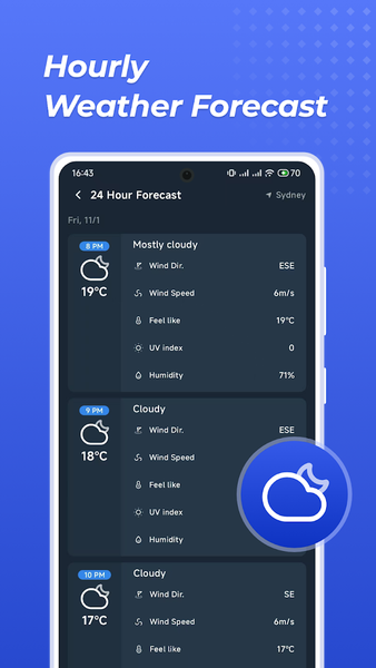 Timely Weather - عکس برنامه موبایلی اندروید
