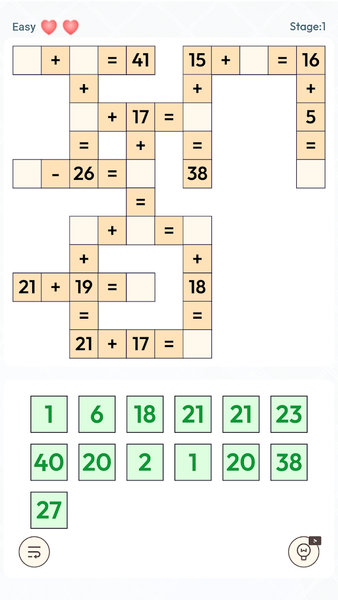 Crossmath - Puzzle Number - Gameplay image of android game