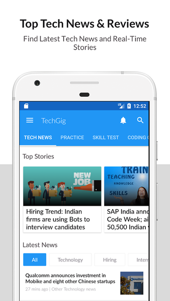 TechGig: Contests,Tests & News - Image screenshot of android app