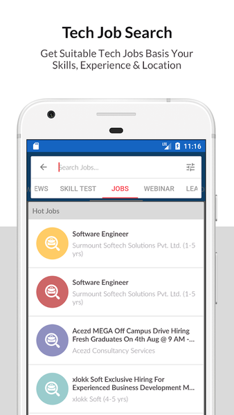 TechGig: Contests,Tests & News - عکس برنامه موبایلی اندروید