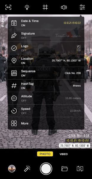 GPS Date and Time Stamp Camera - عکس برنامه موبایلی اندروید
