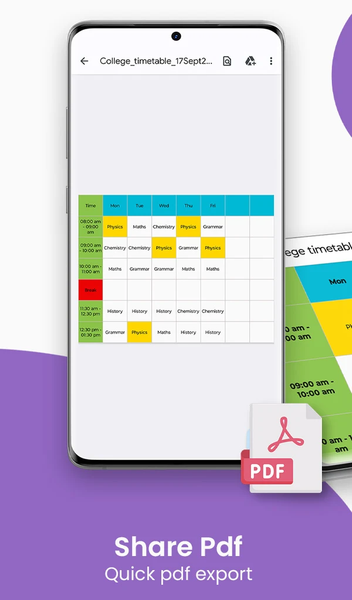 Timetable & Schedule Maker - Image screenshot of android app