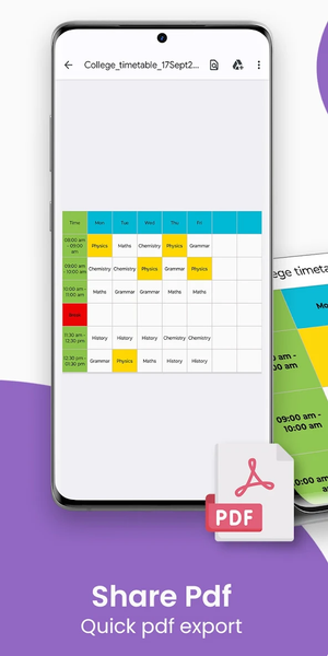Timetable & Schedule Maker - Image screenshot of android app