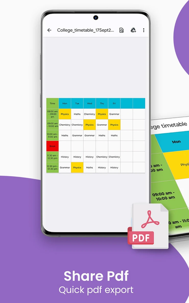 Timetable & Schedule Maker - Image screenshot of android app